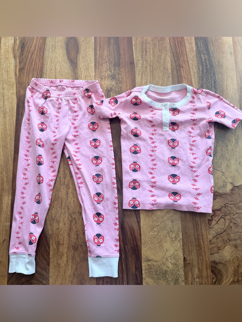 The Beaufort Bonnet Company Pink Ladybug Pajama Set
